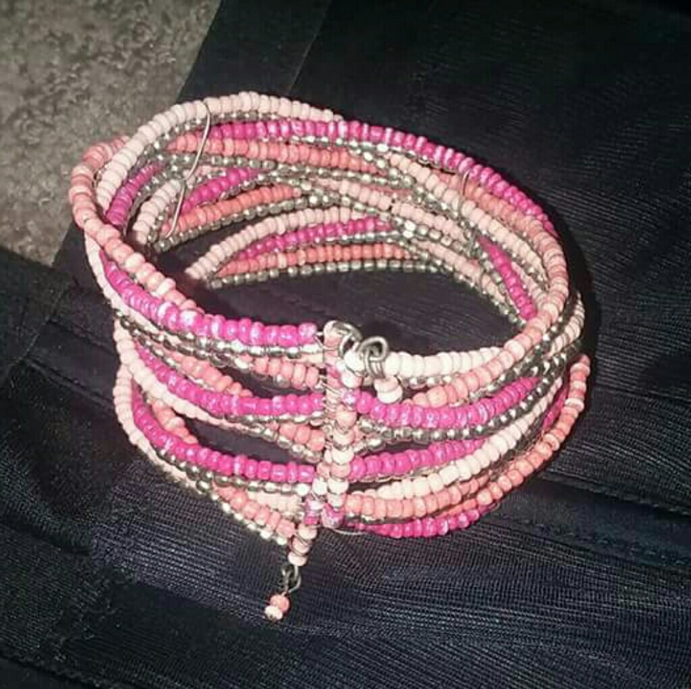 Pink and peach braclet
